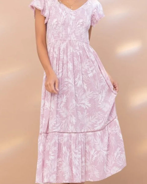 Mauve Tropical Dress